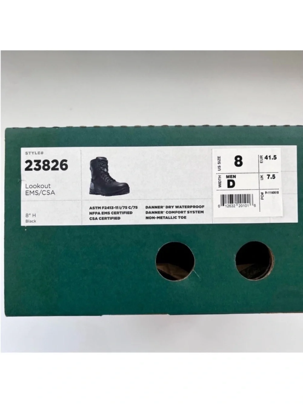 Danner Lookout Boot Black Size 8 NEW